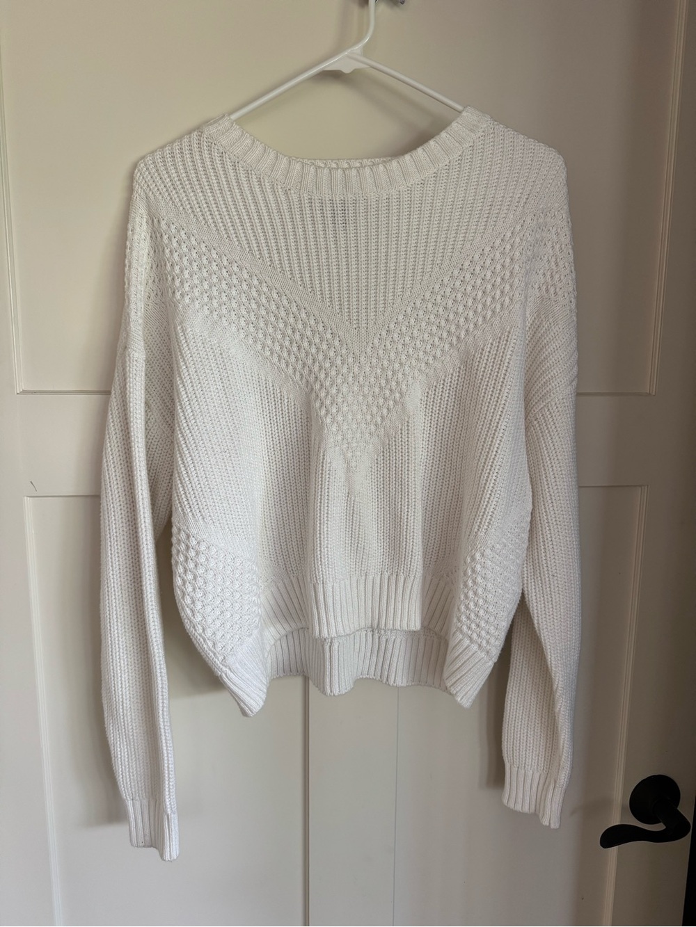 H & M Divided White Knit Sweater